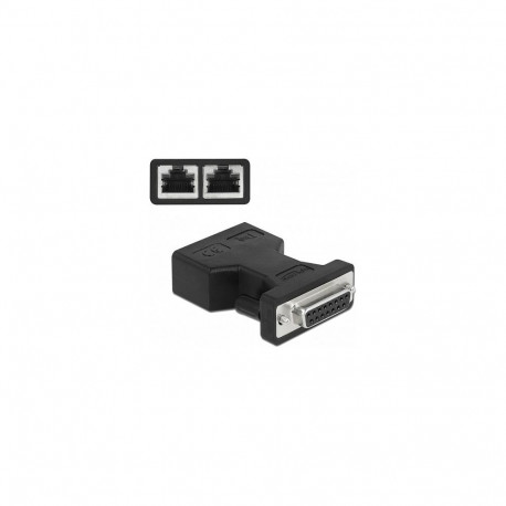 Delock D-Sub 15 Pin pesa 2 x RJ45 pesa AUI (Attachment Unit Interface) adapter