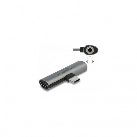 Audioadapter USB Type-C™ helipistikupesa ja USB Type-C™ PD jaoks, hall