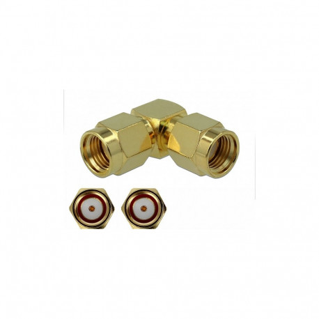 "Adapter RP-SMA Stecker zu RP-SMA Stecker 90° 3 GHz"