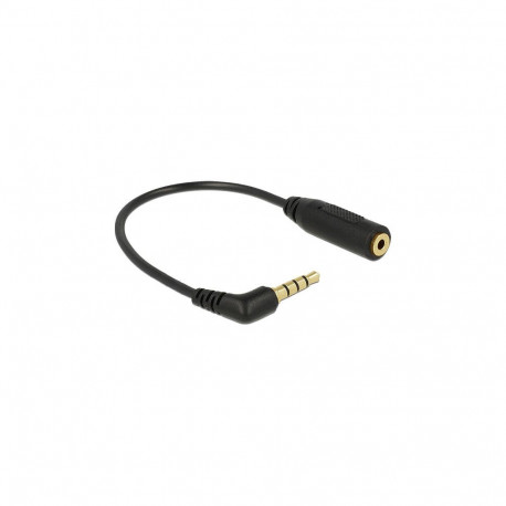 "Delock Audiokabel Klinkenstecker 3,5 mm 4 Pin gewinkelt > Klinkenbuchse 2,5 mm 3 Pin"