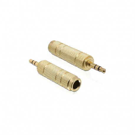 "Delock Adapter Klinke 3,5 mm Stecker > 6,35 mm Buchse 3 Pin Metall"