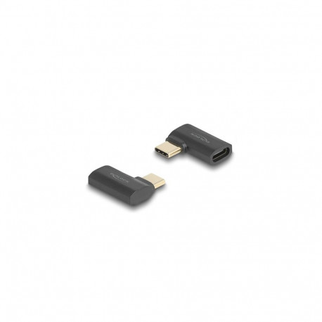 "Delock USB Adapter 40 Gbps USB Type-C™ PD 3.1 240 W Stecker zu Buchse gewinkelt links / rechts 8K 6