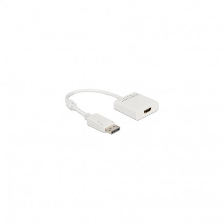 DisplayPort 1.2 pistikuga HDMI-pesaga adapter 4K aktiivne, valge