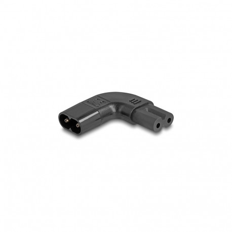 "Delock Netzadapter IEC 60320 - C8 auf C7, Stecker / Buchse, 2,5 A, 90° links / rechts gewinkelt"