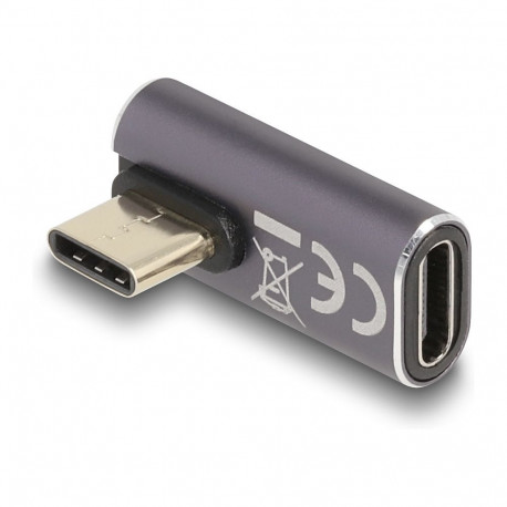 USB-adapter 40Gbps USB Type-C™ PD 3.0 100W pistik-pesaga pööratav nurgik vasakule/paremale 8K 60Hz m