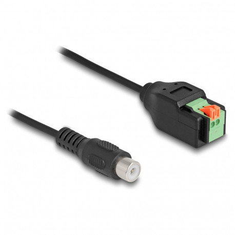 "Kabel Cinch Buchse zu Terminalblock Adapter mit Drucktaster 15 cm"