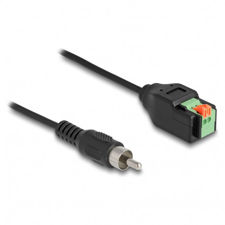 Cinch-pistiku ja klemmliistu adapterkaabel surunupuga 15cm