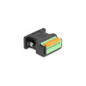 Delock D-Sub 9 emane terminaliploki adapter surunupuga