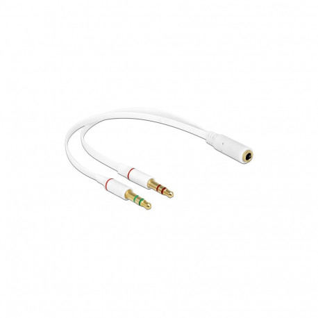 "Headset Adapter 1 x 3,5 mm 4 Pin Klinkenbuchse > 2 x 3,5 mm 3 Pin Klinkenstecker (iPhone)"