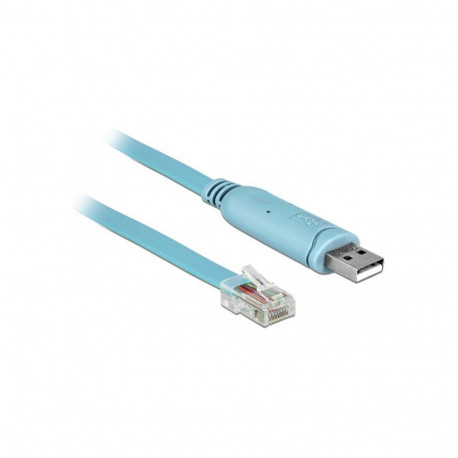 Adapter USB 2.0 Type-A pistik > 1 × jadaühenduse RS-232 RJ45 pistik, 2,0m, sinine