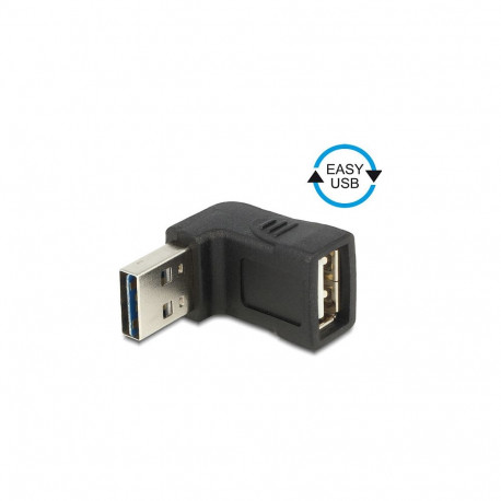 "Delock Adapter EASY-USB 2.0-A Stecker > USB 2.0-A Buchse gewinkelt oben / unten"