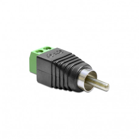"Delock Adapter Cinchstecker > Terminalblock 2 Pin"