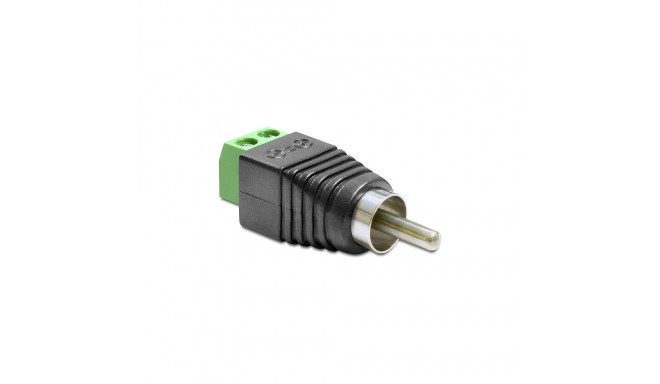 "Delock Adapter Cinchstecker > Terminalblock 2 Pin"