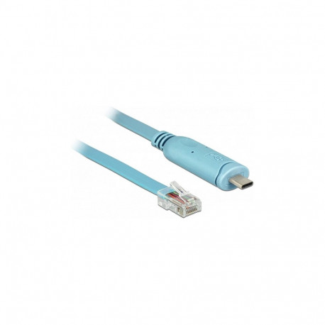"Delock Adapter USB 2.0 Type-C™ Stecker > 1 x Seriell RS-232 RJ45 Stecker 3,0 m blau"