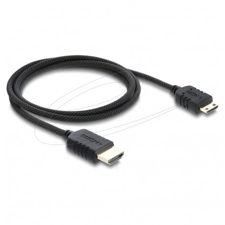 "Delock Koaxiales High Speed HDMI Kabel HDMI Stecker zu Mini HDMI Stecker 8K 60 Hz mit Geflechtmante