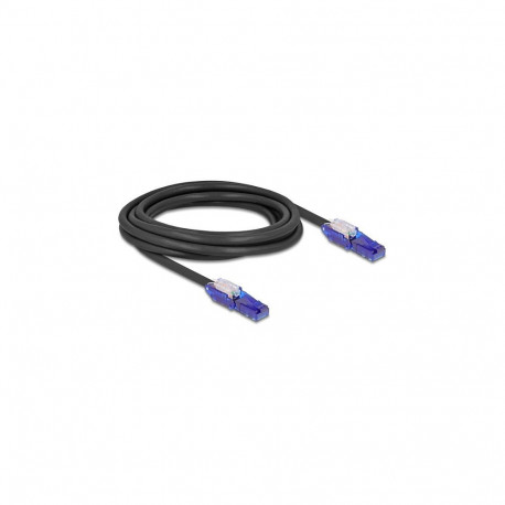 Delock RJ45 võrgukaabel Cat.6 UTP 180° reguleeritava nurgaga pistikutega must 3 m