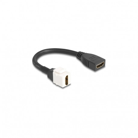 "Keystone Modul Kabel HDMI Buchse zu Buchse 8K 60 Hz 20 cm schwarz"