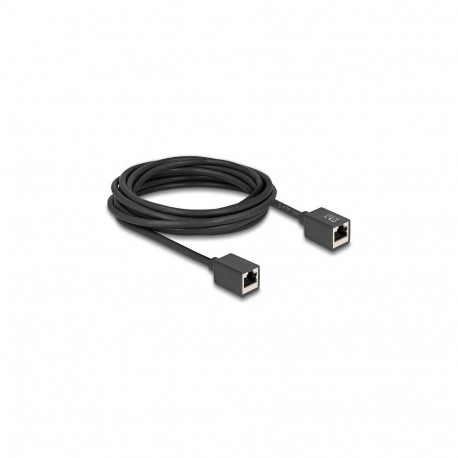 "Delock Netzwerk Verlängerungskabel Kupplung RJ45 Buchse zu RJ45 Buchse Cat.6A S/FTP 5 m schwarz"