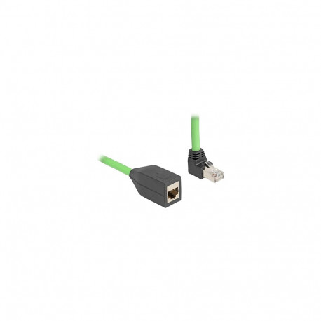 Delock RJ45 võrgu pikenduskaabel Cat.6A ülespoole nurgaga pistik pesaga SF/UTP kaabliketile sobiv PU