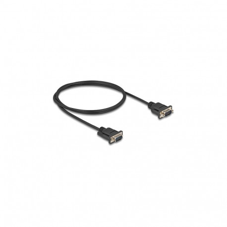 "Delock RS-232 Kabel Seriell D-Sub9 Stecker zu Stecker mit schmalem Steckergehäuse 1 m"