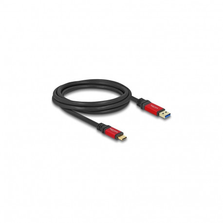 "Delock USB 10 Gbps Kabel USB Typ-A Stecker zu USB Type-C™ Stecker 2 m rot Metall"