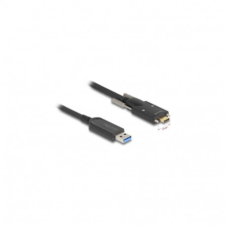 "Delock Aktives Optisches Kabel USB 10 Gbps Typ-A Stecker zu USB Type-C™ Stecker mit Schrauben seitl