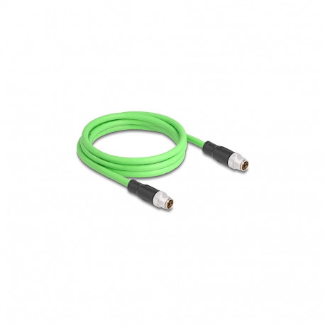"Delock M12 Kabel X-kodiert 8 Pin Stecker zu Stecker PUR (TPU) 2 m"