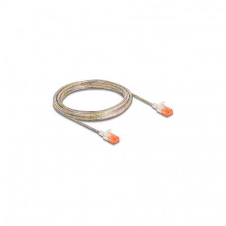 Delock RJ45 Cat.6A U/UTP õhuke läbipaistev võrgukaabel 5 m