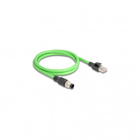 "Delock M12 Kabel A-kodiert 8 Pin Stecker zu RJ45 Stecker PUR (TPU) 2 m"