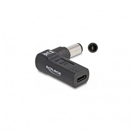 "Delock Adapter für Notebook Ladekabel USB Type-C™ Buchse zu HP 7,4 x 5,0 mm Stecker 90° gewinkelt"