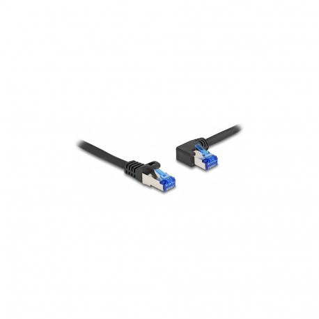 "Delock RJ45 Netzwerkkabel Cat.6A S/FTP gerade / links gewinkelt 2 m schwarz"