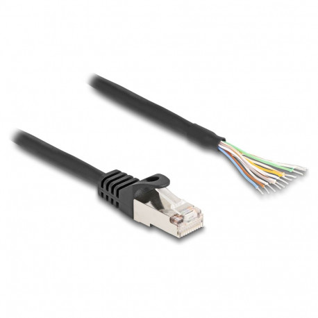 "Delock Kabel RJ50 Stecker zu offenen Kabelenden S/FTP 3 m schwarz"