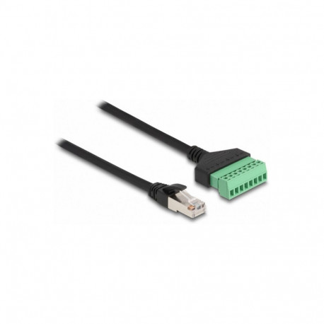 "Delock RJ45 Kabel Cat.6 Stecker zu Terminalblock Adapter 1 m 2-teilig"