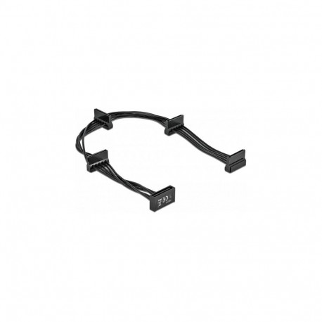 "Delock Kabel Power SATA 15 Pin Stecker > 4 x SATA 15 Pin Buchse 40 cm schwarz"