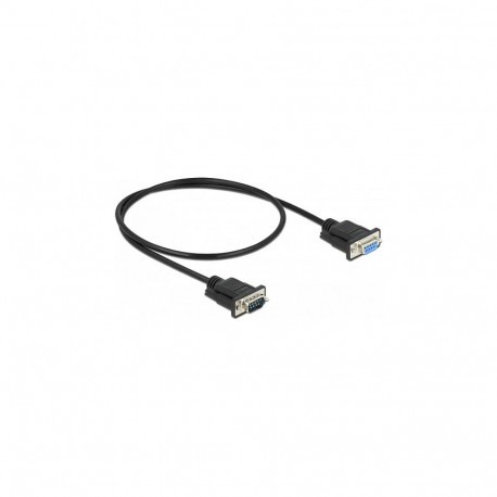 "Delock RS-232 Kabel Seriell D-Sub9 Stecker zu Buchse mit schmalem Steckergehäuse 0,5 m"