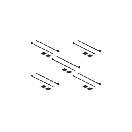 Delock kinnituspesa 20 x 20 mm koos kaablisidemega L 200 x B 2,5 mm must