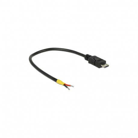 "Delock Kabel USB 2.0 Micro-B Stecker > 2 x offene Kabelenden Strom 15 cm Raspberry Pi"
