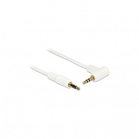 "Klinkenkabel 3,5 mm 3 Pin Stecker > Stecker gewinkelt 2 m weiß"