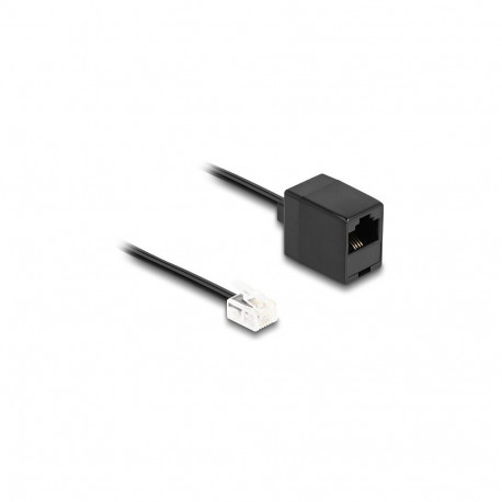 "Delock Telefonkabel RJ11 Stecker zu RJ45 Buchse schwarz 1 m"