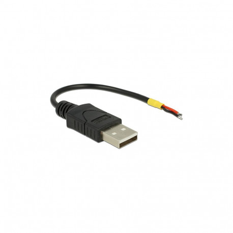 "Delock Kabel USB 2.0 Typ-A Stecker > 2 x offene Kabelenden Strom 10 cm Raspberry Pi"