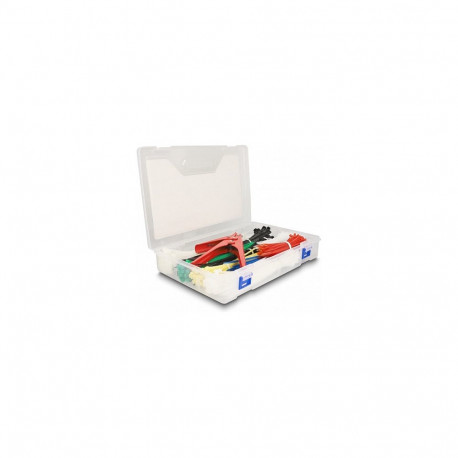 "Delock Kabelbinder Sortimentsbox mit Kabelbinderzange 600-teilig farbig"