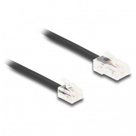 Delock telefonikaabel RJ45 pistik - RJ11 pistik, must, 3 m