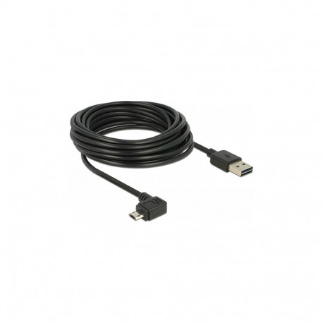 "Delock Kabel EASY-USB 2.0 Typ-A Stecker > EASY-USB 2.0 Typ Micro-B Stecker gewinkelt links / rechts