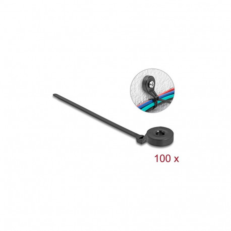 Kinnitusaasaga kaablikinnitid 180 x 6mm 100tk, mustad