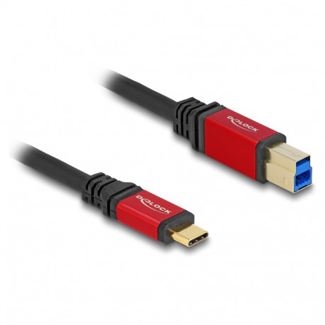 "USB 5 Gbps Kabel USB Type-C™ Stecker zu USB Typ-B Stecker 3 m rot Metall"