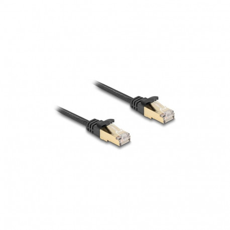 Delock RJ45 lame punutud ümbrisega võrgukaabel Cat.6A U/FTP pistik-pistik 0,25 m must