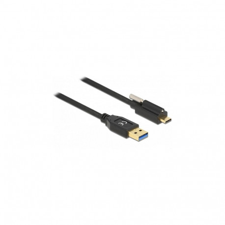 "Delock USB 10 Gbps Kabel Typ-A Stecker zu USB Type-C™ Stecker mit Schraube oben 1,5 m"