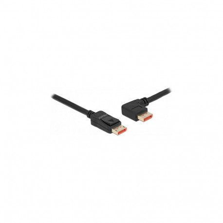Delock DisplayPort kaabel, sirge pistik ja 90° vasakule nurga all pistik, 8K 60 Hz, 5 m