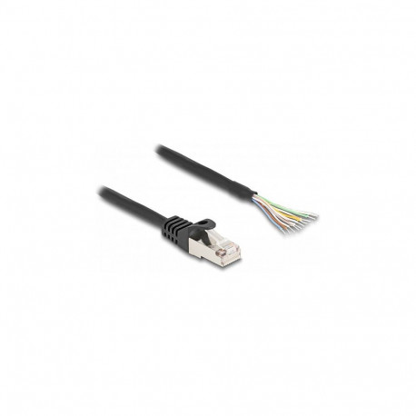 "Delock Kabel RJ50 Stecker zu offenen Kabelenden S/FTP 5 m schwarz"
