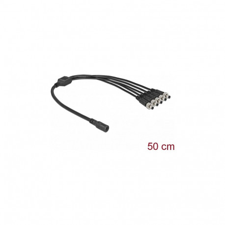 "Delock DC Verteilerkabel 5,5 x 2,1 mm 1 x Buchse zu 5 x Stecker verschraubbar"